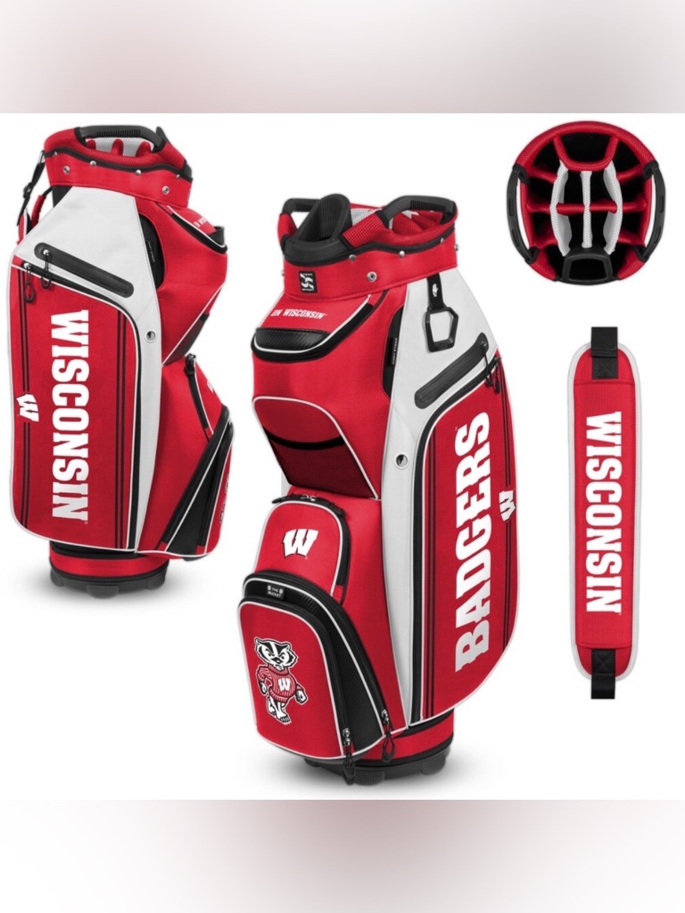 Wisconsin Badgers Team Effort NCAA The Bucket III Cooler Cart Caddy Golf Bag